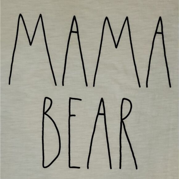 Rae Dunn Mama Bear Short Sleeve White Tee OS - Picture 4 of 9